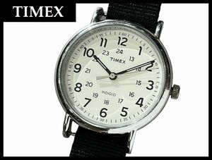 G① ■ 新品電池交換済 TIMEX タイメックス INDIGLO インディグロ WR30 CR2016 NATOベルト 白文字盤 3針 クォーツ 腕時計 ウォッチ 