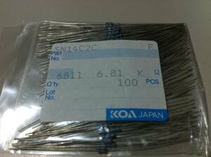 KOA SN14C2C 1/4w　6.81KΩ F ±1％ 100本1袋 (19)