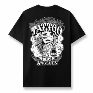 MISTER CARTOON TOONS MART TATTOO INK TEE LA BLACK XL ミスターカートゥーン タトゥー インク Tシャツ ブラック ロサンゼルス クラウン