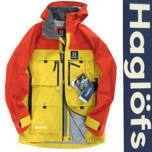 定10.9万 新品◆Haglofs×Nigel Cabourn◆防水 透湿 IC3 GORE-TEX ジャケット S 黄/赤◆ホグロフス ナイジェル・ケーボン 605011◆J948