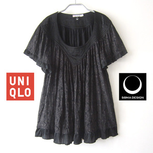 美品　UNIQLO X SOMA DESIGN／ユニクロ★　総柄切替　チュニック