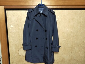 バーバリーブラックレーベル BURBERRY BLACK LABEL M 2 極美中古 ノバチェック 黒灰 トレンチコート ハーフコート シャドーチェック 廃番品