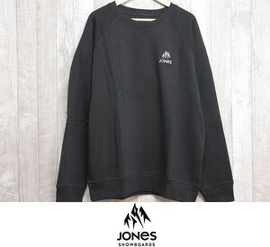 【新品】25 JONES SIERRA ORGANIC COTTON SWEATSHIRT - XLサイズ - BLACK 正規品 スノーボード トレーナー ミドルレイヤー パーカー