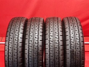 タイヤ4本 《 ダンロップ 》 エナセーブ VAN01 [ 145/80R12 80/78N ]9.5分山★ 商用車6PR エブリィ NV100 クリッパー ミニキャブ n12