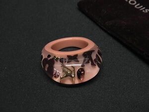 1円 ■極美品■ LOUIS VUITTON ヴィトン バーグ アンクルージョン リング 指輪 アクセサリー 表記サイズ L (約16号) ピンク系 FD1899