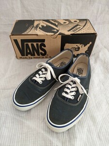 90s VANS オーセンティック NAVY 28 US10 USA製 ERA アメリカ製　エルエルビーン　チャンピオン　コンバース　80s OLD STUSSY スケート