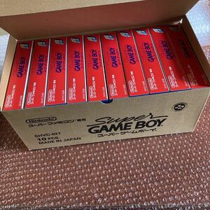 ラスト　未使用【10pcs】Nintendo 輸送箱付き　カートン箱付き　スーパーファミコン専用　sfc SFC スーパーゲームボーイ　スーファミ