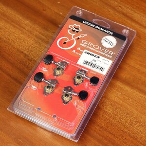 送料無料 新品 Grover グローバー Ukulele Peg 9 Nickel Black Button ウクレレペグ 交換用 ウクレレメンテナンス ブラックボタン 2:2