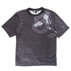 19ss ワイスリー Y-3 adidas Yohji Yamamoto Aop Football shirt black ロゴ フットボール Tシャツ 半袖 トップス M 黒 /♪9