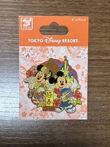 TDR お正月 申年 ニューイヤー ミッキー &ミニー ピンバッジ