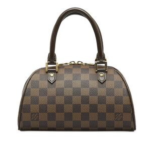 ルイ ヴィトン ダミエ リベラ ミニ ハンドバッグ ミニボストンバッグ N41436 ブラウン PVC レザー レディース LOUIS VUITTON 【中古】