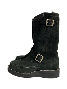 CHIPPEWA◆エンジニアブーツ/US6/BLK/スウェード/97883