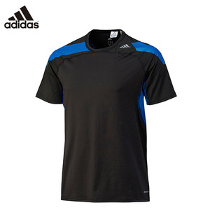 【新品】adidas アディダス CLIMACOOL TECHFIT フィッテッド 半袖 Tシャツ ブラック／ブルービューティー Mサイズ