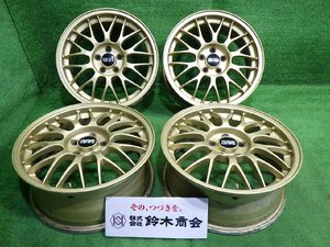 中古 16インチ 16×6.5J 5穴 BBS スバル純正オプション アルミホイール 4本セット 希少 軽量 ゴールド BRZ インプレッサ フォレスターなど