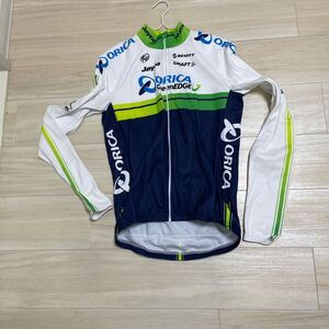 未使用品　プロサイクルチーム　ORICA Green EDGE サイクル　長袖ジャージ　サイズ　M スコット