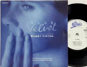 【英7】 BOBBY VINTON / BLUE VELVET / 1990 UK盤 7インチシングルレコード EP 45 NIVEA ニベア 映画 ブルーベルベット