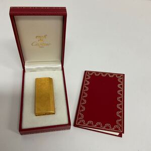 営KZ518-60◆ Cartier／カルティエ 89373N ゴールド ガスライター 喫煙具　ケースあり （着火未確認・現状品）