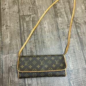 【1円】 LOUIS VUITTON ルイヴィトン モノグラム ポシェットツインGM M51852 ショルダーバッグ CA0020 ブラウン レザー