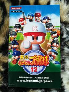 【中古説明書】PS2　実況パワフルプロ野球12　　同梱可