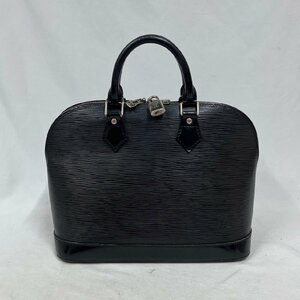 ▽▼ルイヴィトン Louis Vuitton エピ アルマ PM ハンドバッグ ブラック系カラー 黒 シルバー金具 レディース メンズ M52802 ※訳有▼▽