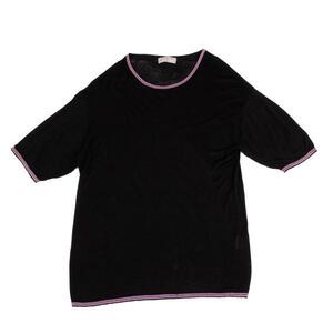 ヨウジヤマモト プールオムYohji Yamamoto POUR HOMME シルク切替半袖ニットソー 黒紫他3