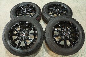 【中古 SET】175/65R14 175/65-14 DUNLOP ダンロップ WINTER MAXX 01 Fang 14×5.5J+38 4H100 キューブ ノート デミオ ヴィッツ フィット