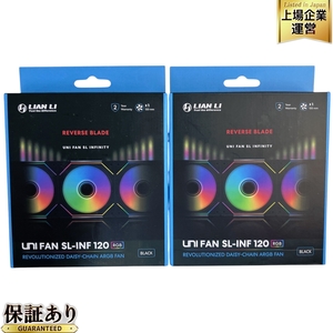 LIAN LI unI FAN SL-INF 120 RGB BLACK 2個セット PC周辺機器 ファン 未使用 未開封 N9729115