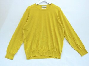 トゥモローランド tricot カシミヤ×シルク　春ニット　クルーネック　長袖セーター ・L イエロー系 ok4808212358