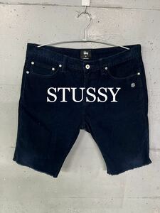 美品！STUSSY コーデュロイショートパンツ！ネイビー！