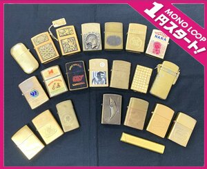 【5MM矢06012F】★1円スタート★ZIPPO★ジッポ★ライター★ゴールド★アンティーク★22本まとめ★火花/着火未確認★