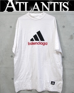 BALENCIAGA 銀座店 バレンシアガ 22AW×adidas アディダス オーバーサイズ Tシャツ size:2 白 96114