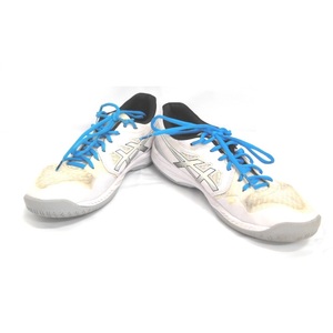 NA12341 アシックス 靴/バトミントンシューズ ゲルコートハンター 3 GEL-COURT HUNTER 3 1071A088 ホワイト系 27.5cm メンズ asics 中古