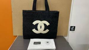 超希少 美品 ヴィンテージ シャネル タイムレス CC タオルブラック テリークロス ビーチバッグ CHANEL VINTAGE CC TERRY CLOTH BEACH BAG