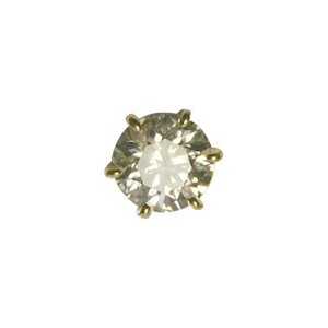 ダイヤモンド ピアス メンズ 一粒 片耳 K18 0.6カラット 鑑定書付 0.60ct Dカラー SI1クラス 3EXカット GIA