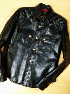 Skull Flight スカルフライト ライダース ジャケット HORSE HIDE LEATHER SHIRTS JACKET パテッド 馬革 ホースハイド シャツ