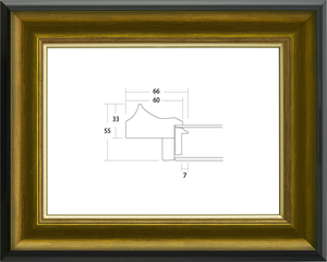 軽量額縁 油絵/油彩額縁 UVカットアクリル 8167 SM ゴールド/ブラック
