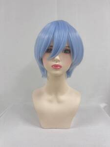 コスプレウィッグ 仮装 アニメ 人気 耐熱 Wigs2you C-009 C-POWDER BLUE 水色 ブルー ヱヴァンゲリヲン 綾波レイ レム リゼロ ショート