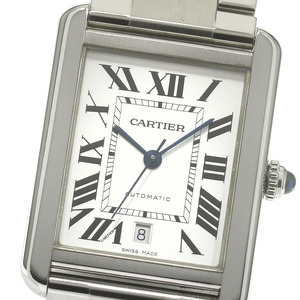 カルティエ CARTIER W5200028 タンクソロ XL デイト 自動巻き メンズ 良品 _845756