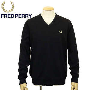 FRED PERRY (フレッドペリー) K9600 CLASSIC V NECK JUMPER Vネック セーター FP522 198BLACKL