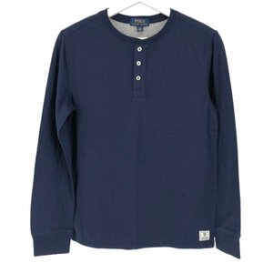 【新品同様】【美品】ポロ ラルフローレン POLO RALPH LAUREN ヘンリーネック 長袖Tシャツ ロンT カットソー 男の子 Lサイズ ネイビー