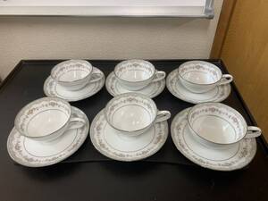 まとめて　6客セット　Noritake　ノリタケ　5770　GLENWOOD　カップ＆ソーサー　茶器　洋食器　食器　②