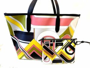 エミリオプッチ トートバッグ ■ カラフル ポーチ付き レディース バッグ □ Emilio Pucci 5J6DS