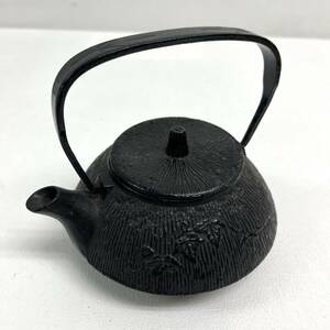 0611H6 南部盛岡 三厳堂 南部鉄器 鉄瓶 急須 644g 茶道具 骨董品 金属工芸 茶器 鉄器 盛岡南部 アンティーク コレクション