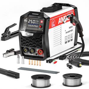 【送料無料】新品 ANDELI 半自動溶接機 MIG-250ME LED 120A ノンガスMIG/アーク溶接/LIFT TIG 100V/200V兼用 インバーター直流 日本語取説