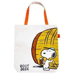 【スヌーピー(SNOOPY)】A4サイズトートバッグ《ビールと樽》