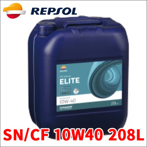 REPSOL ELITE レンジ マルチバルブ エンジンオイル SN/CF 10W40 208L 007551 4輪車オイル レプソル 全合成油 モーターオイル