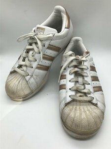 ■【YS-1】 アディダス adidas スニーカー ■ 23,5cm スーパースター SUPER STAR 白系×シャンパンゴールド系 【同梱可能商品】K■