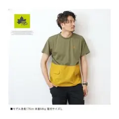 新品未使用タグ付き　ロゴスパーク 切り替え ハイブリッド 半袖Tシャツ　L