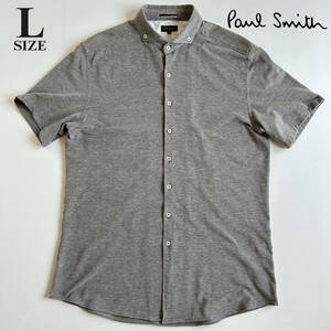 【美品 Lサイズ】ポールスミスコレクション コットン 半袖シャツ グレー メンズ Paul Smith COLLECTION