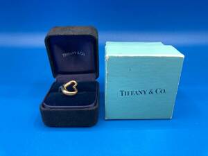 【used 箱あり】Tiffany ティファニー　★オープンハートリング　★K18(750)　★サイズ　11号　★重量 9.8g